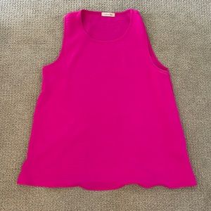 Hot Pink Sleeveless Blouse.